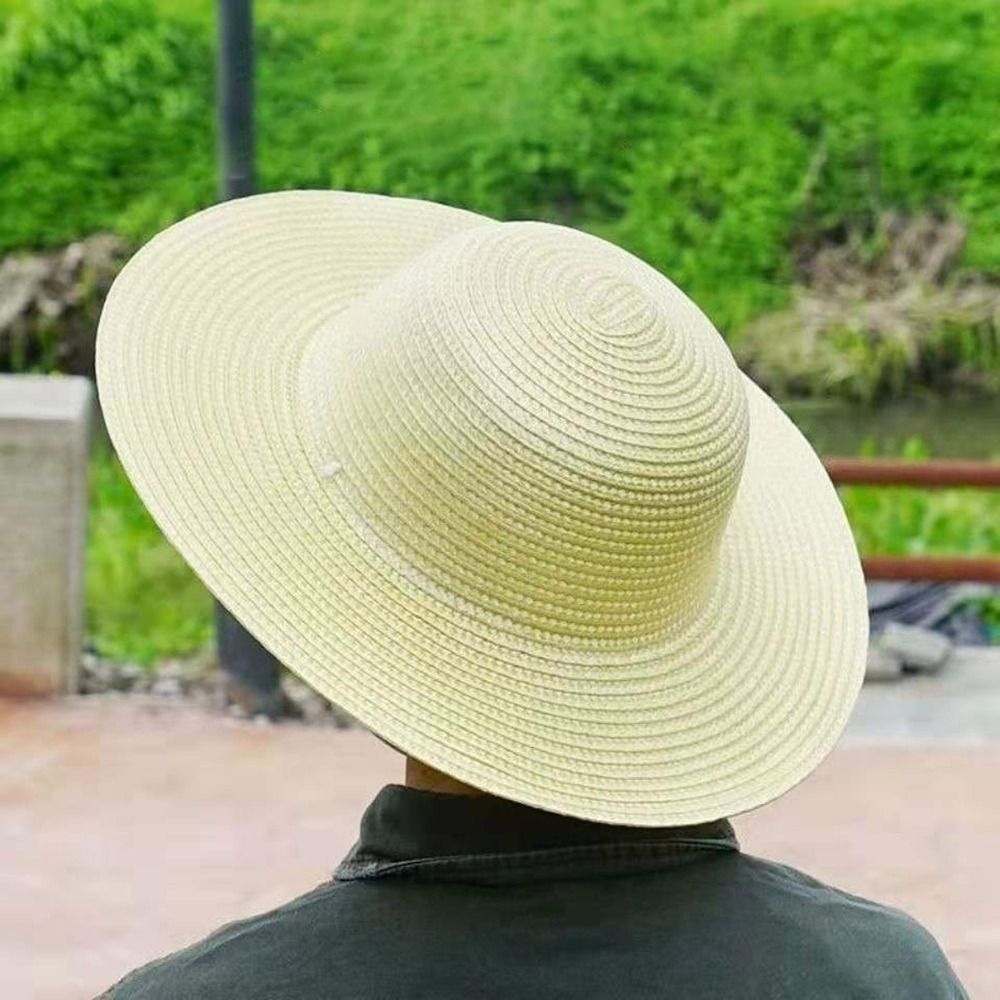 Summer Wide Brim Straw Hat wit - огляд і ціна Bucket Hat Straw