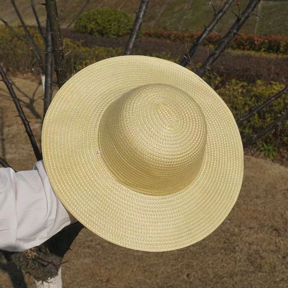 Summer Wide Brim Straw Hat wit - огляд і ціна Bucket Hat Straw
